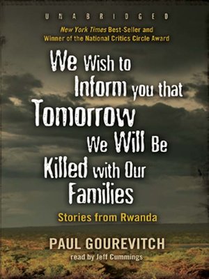 We Wish to Inform You That Tomorrow We Will Be Killed with Our Families - Audiobook